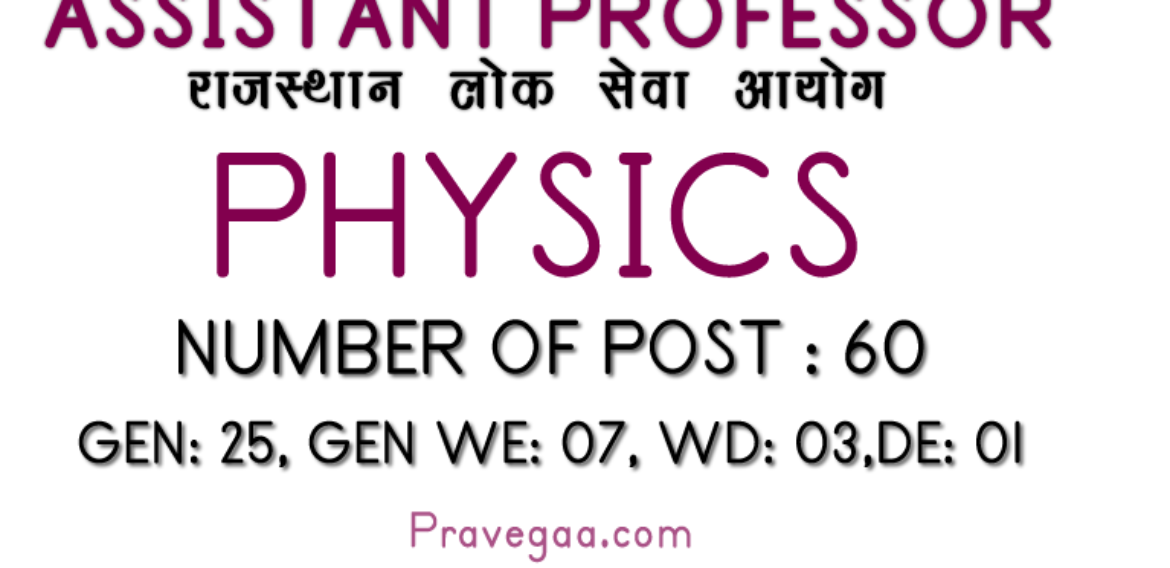Recruitment of Assistant Professor Rajasthan Lok Sewa Ayog Notification
