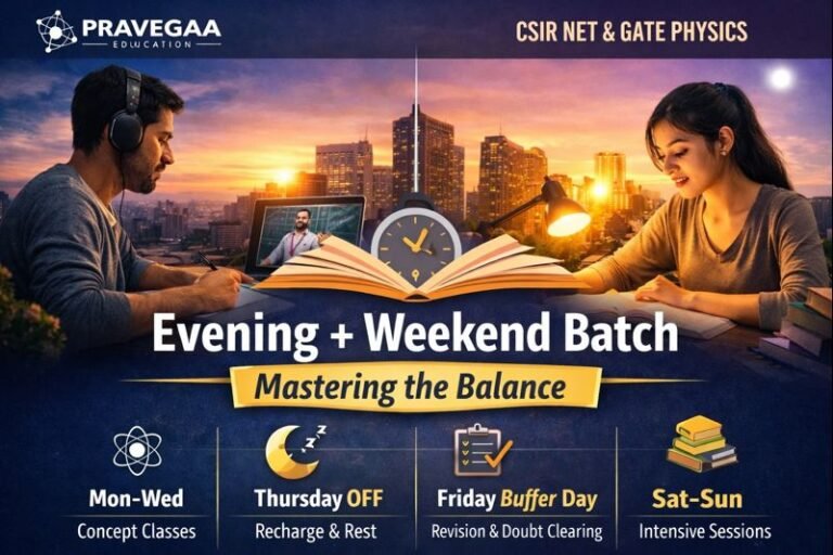 Evening + Weekend Batch for CSIR NET & GATE Physics by Pravegaa Education